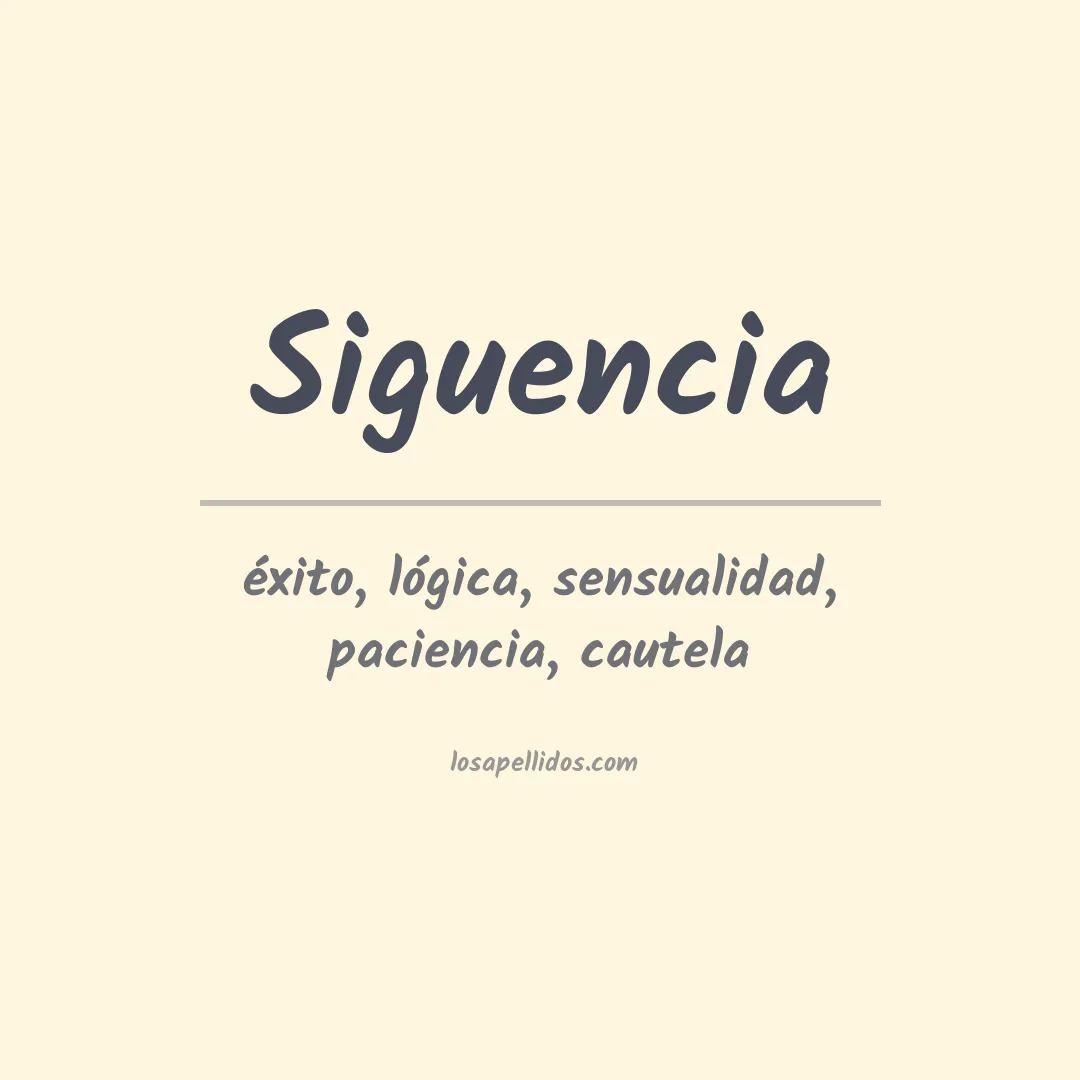 Apellido Siguencia
