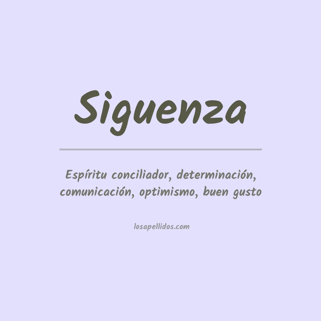 Apellido Siguenza