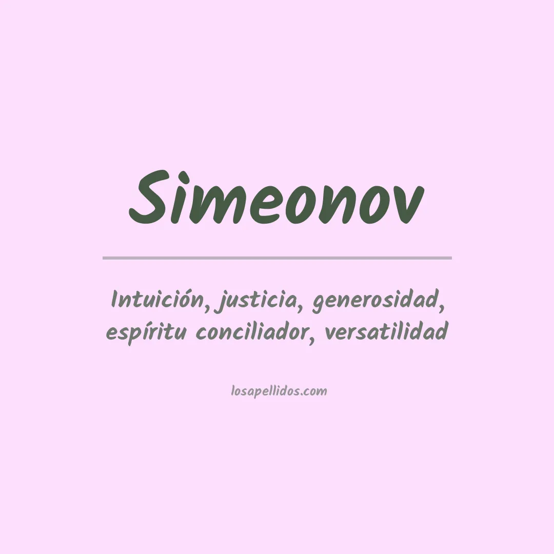 Apellido Simeonov