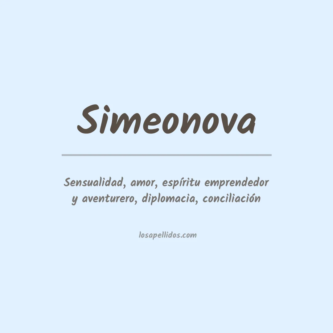 Apellido Simeonova