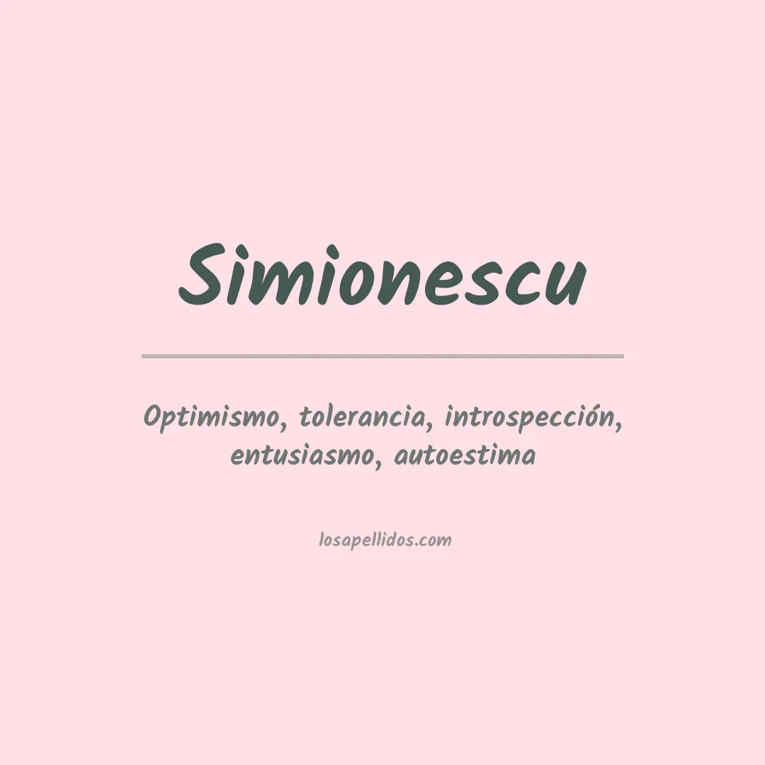 Apellido Simionescu