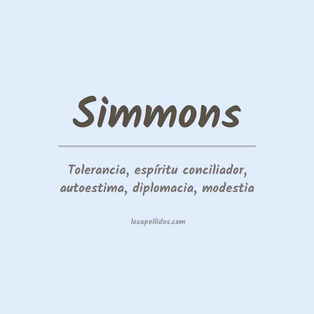 Apellido Simmons