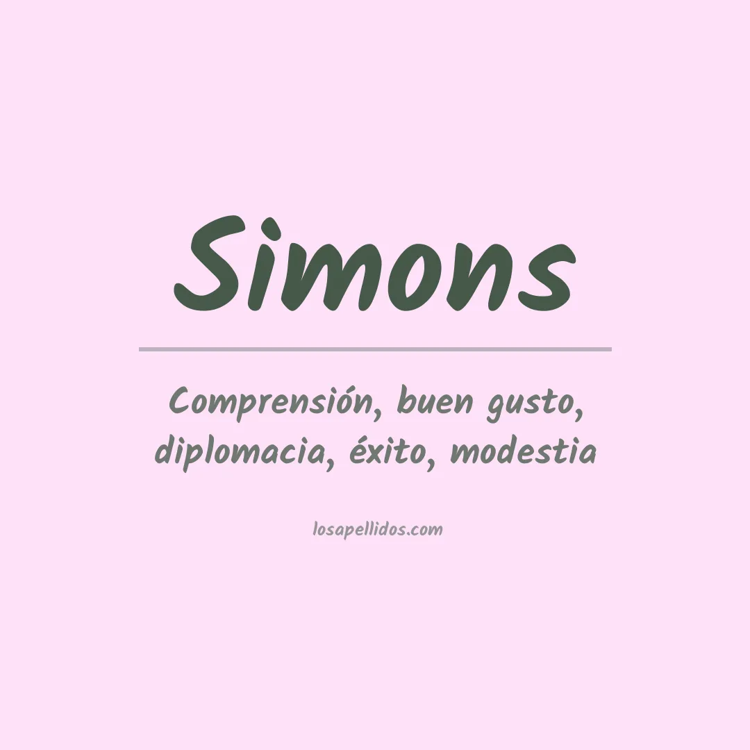 Apellido Simons