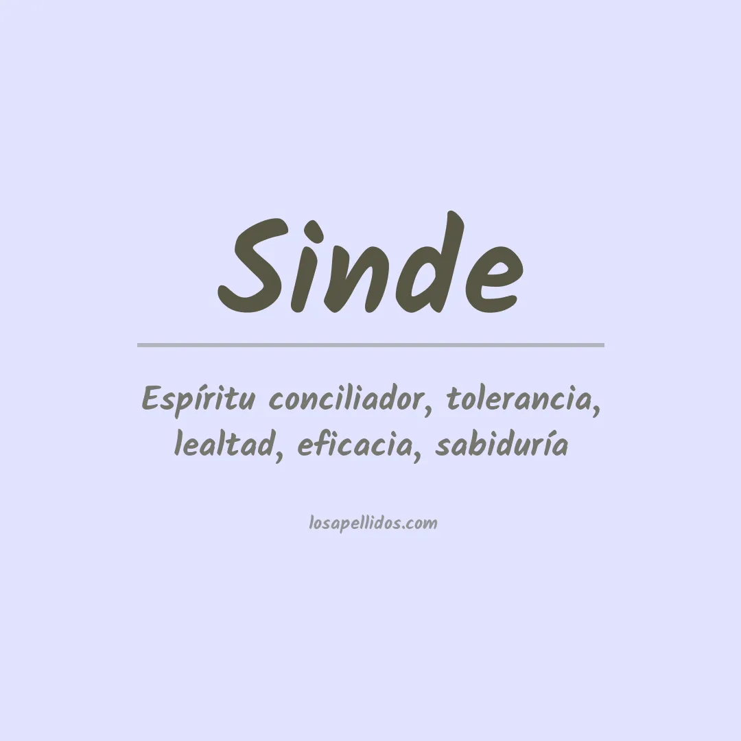 Apellido Sinde