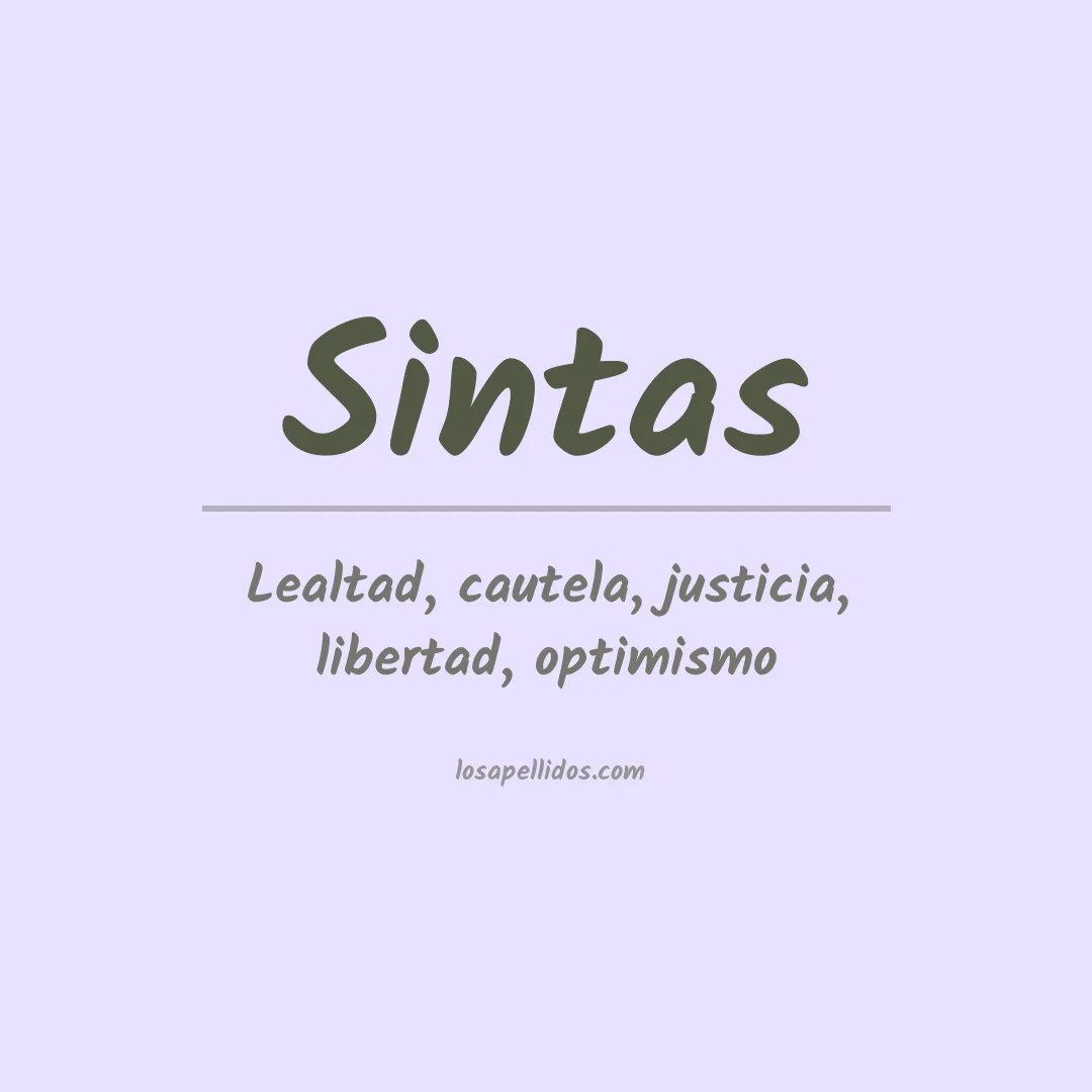 Apellido Sintas