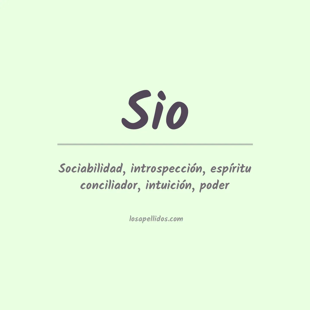 Apellido Sio