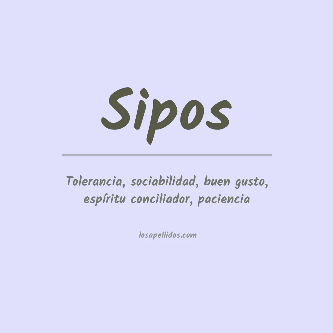 Apellido Sipos