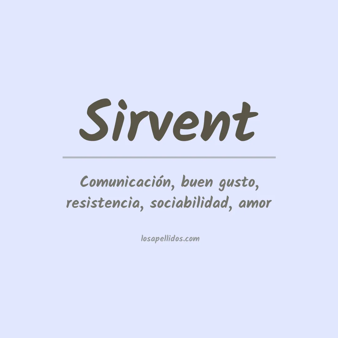 Apellido Sirvent