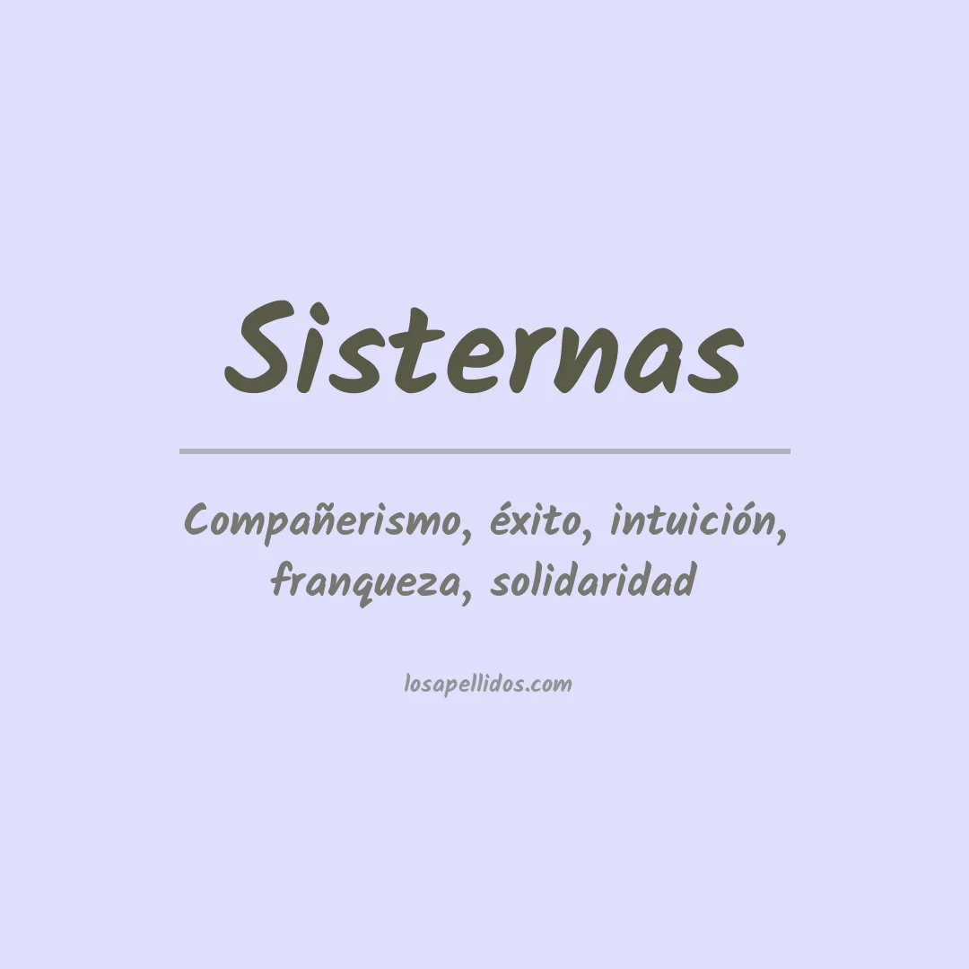 Apellido Sisternas
