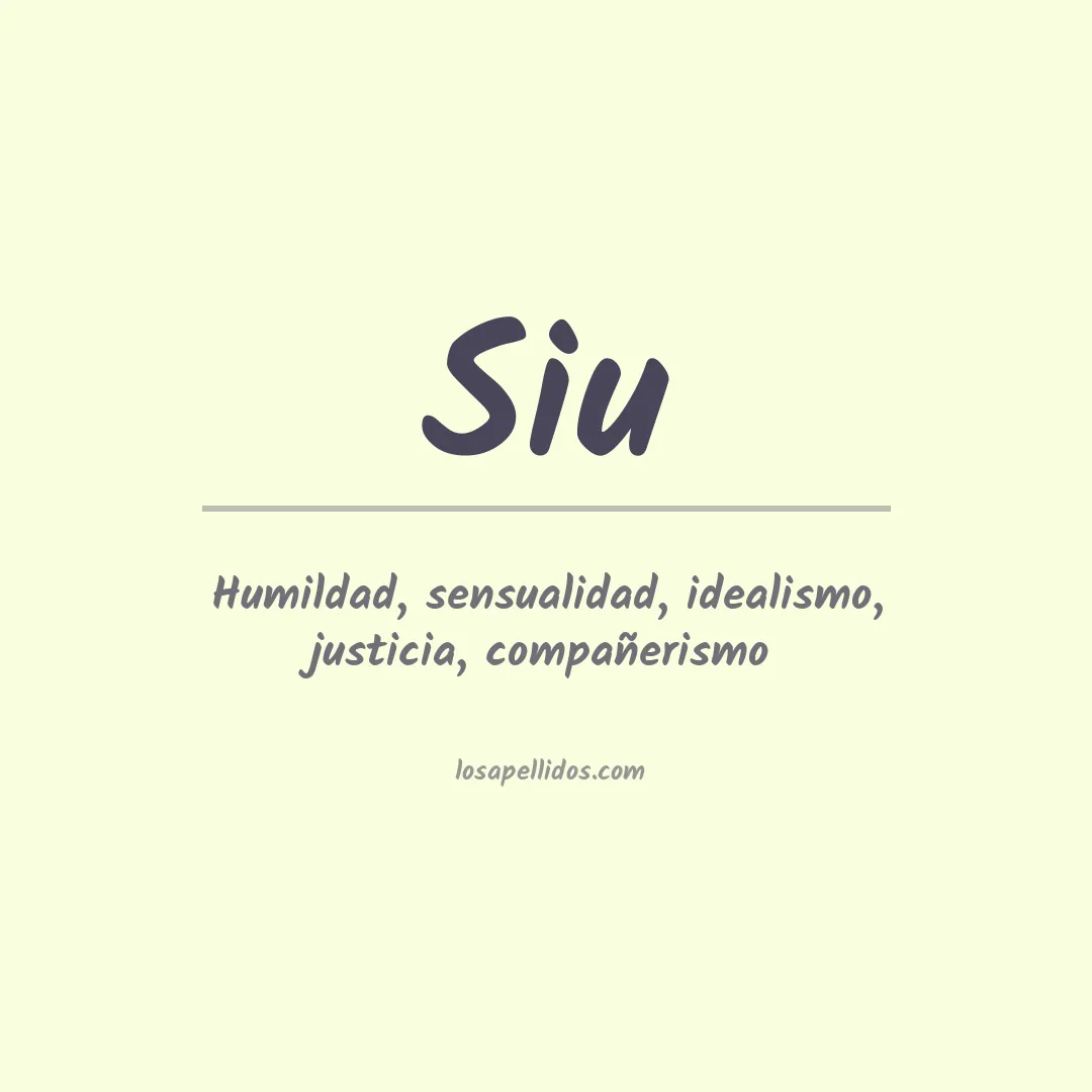 Apellido Siu