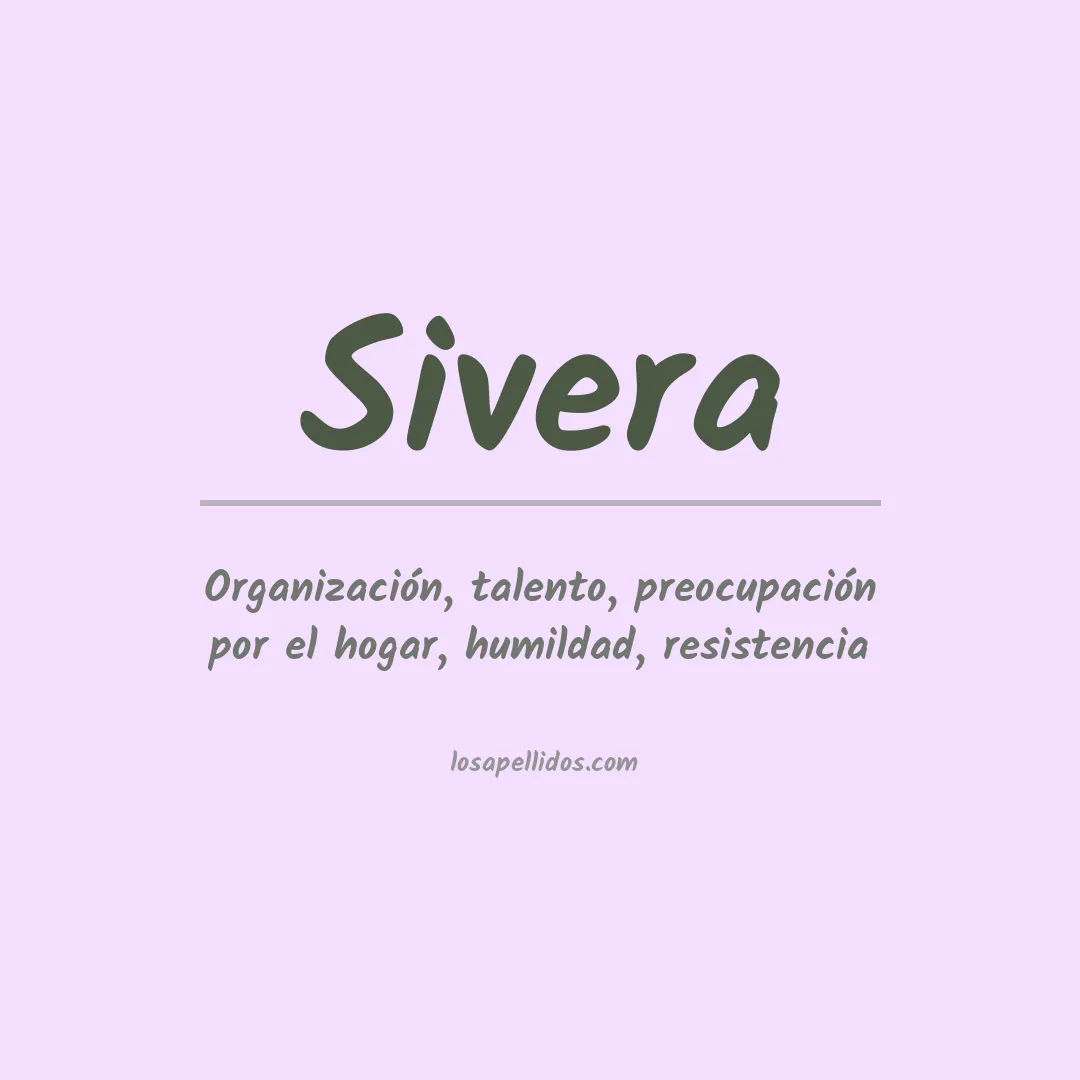 Apellido Sivera