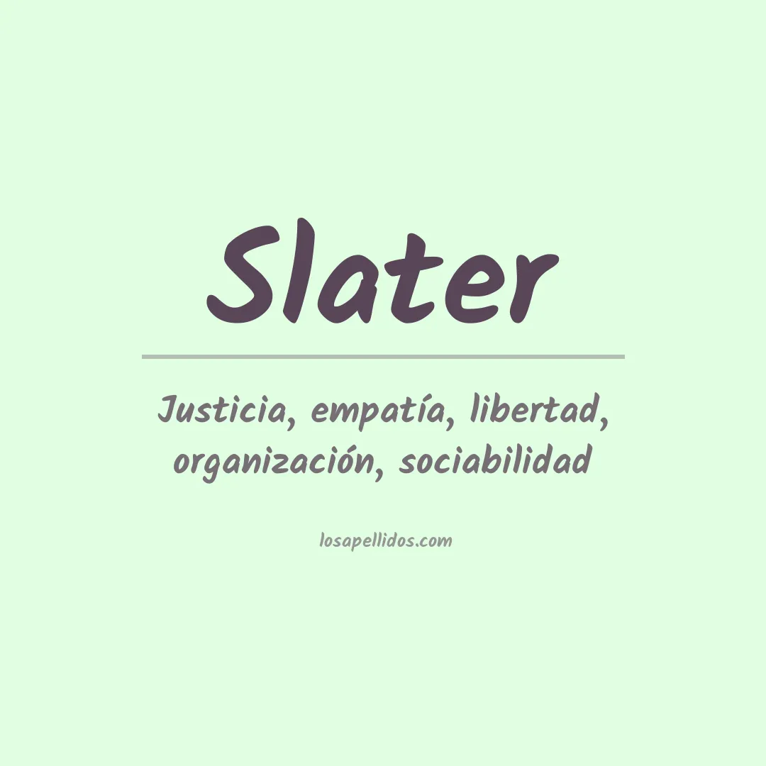 Apellido Slater