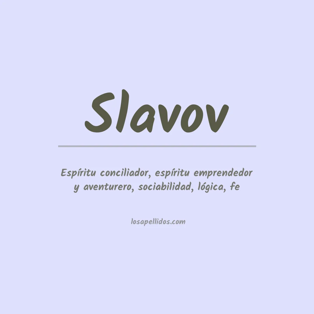 Apellido Slavov