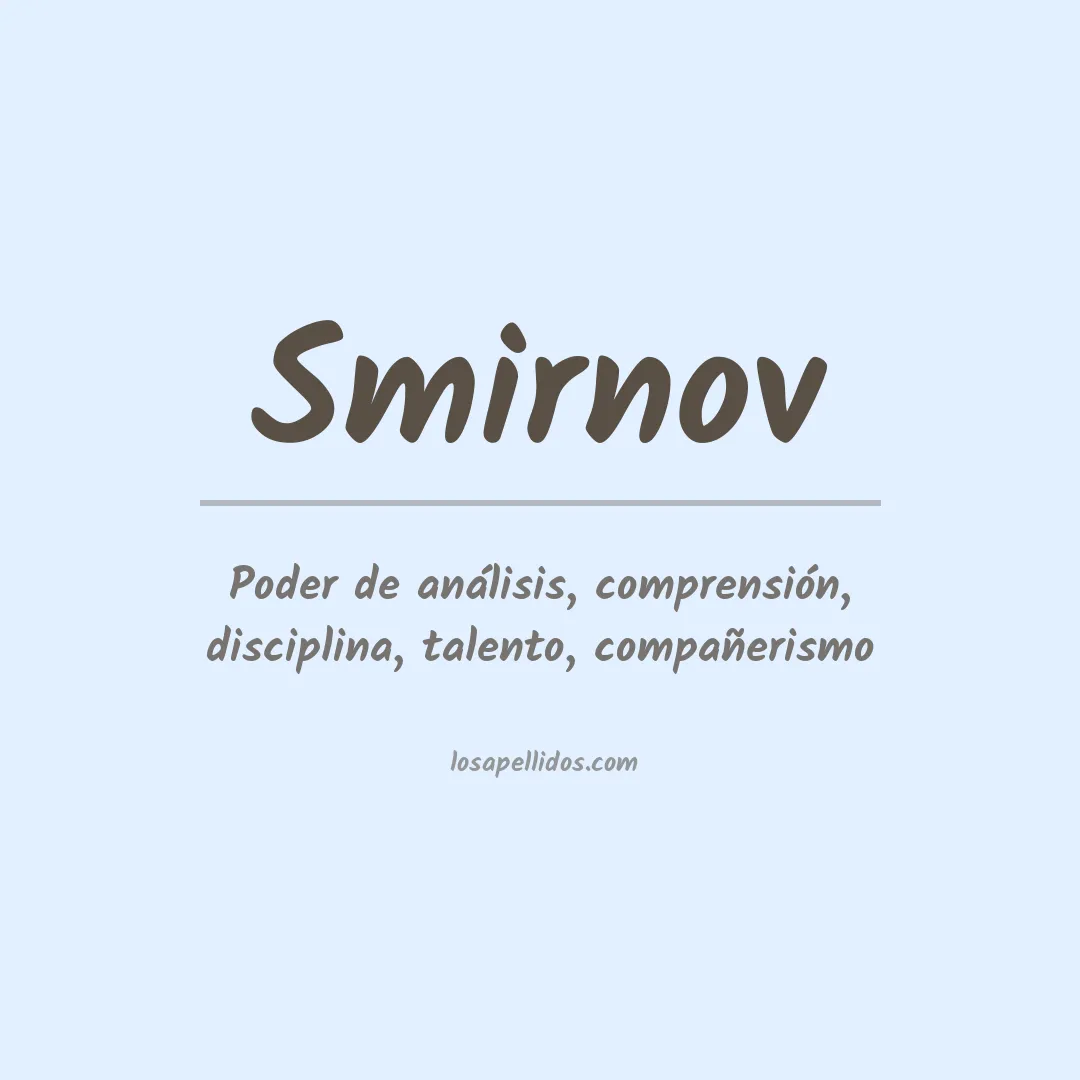 Apellido Smirnov