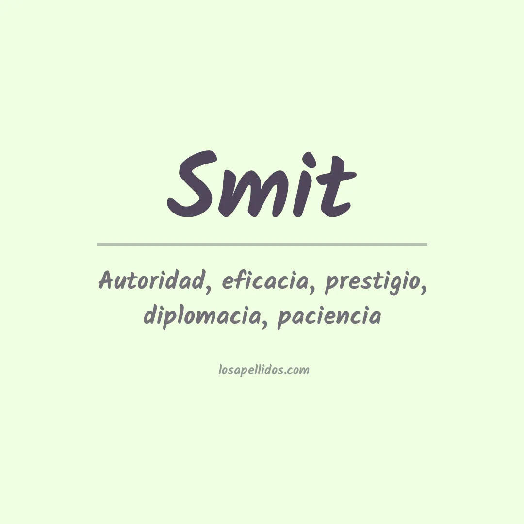 Apellido Smit