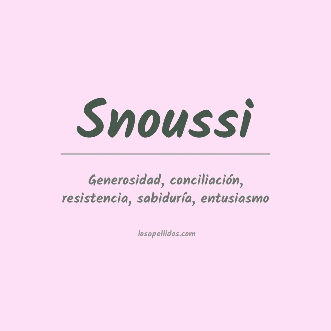 Apellido Snoussi