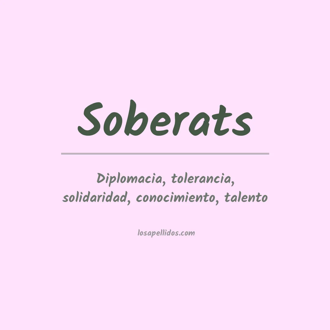 Significado del Apellido Soberats