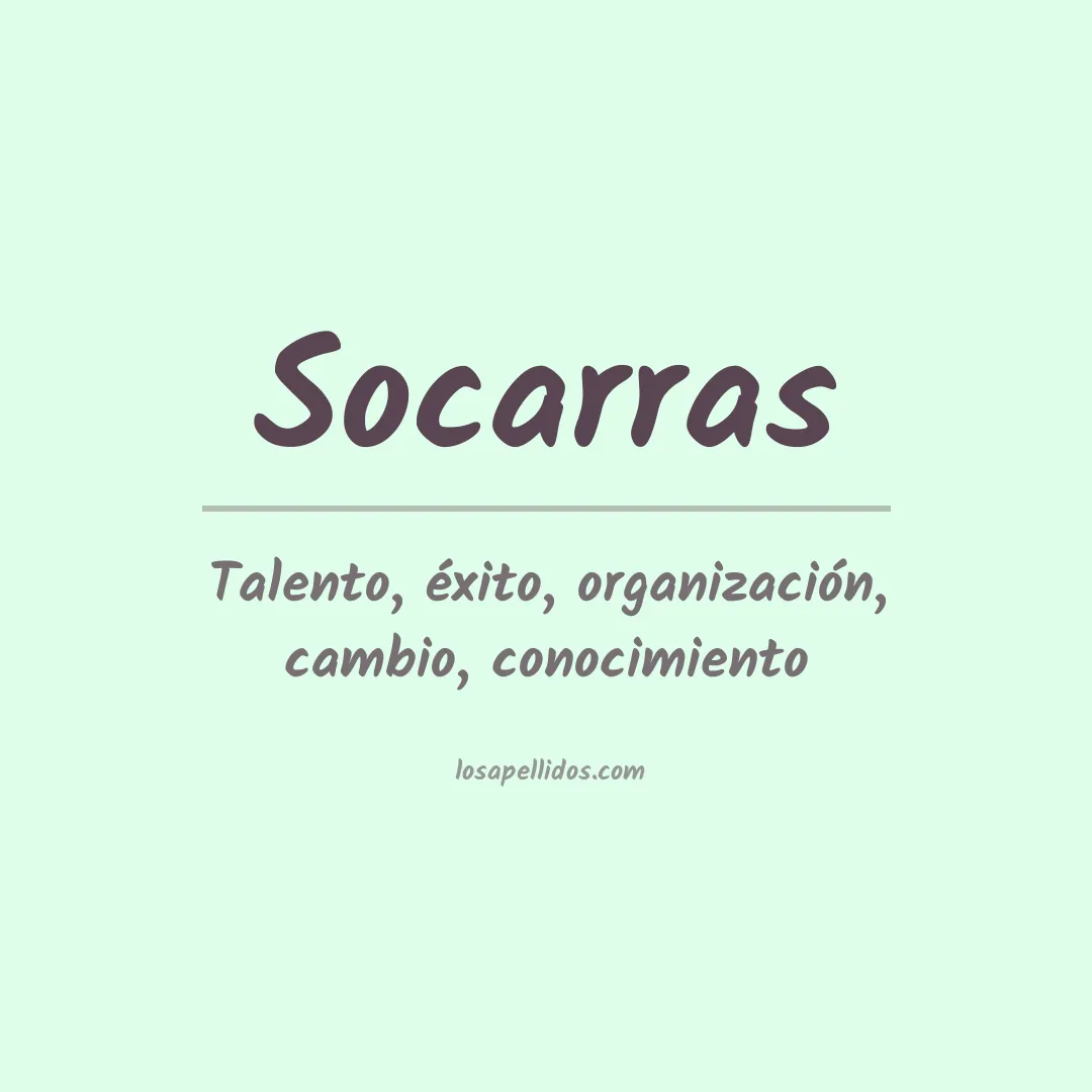 Significado del Apellido Socarras