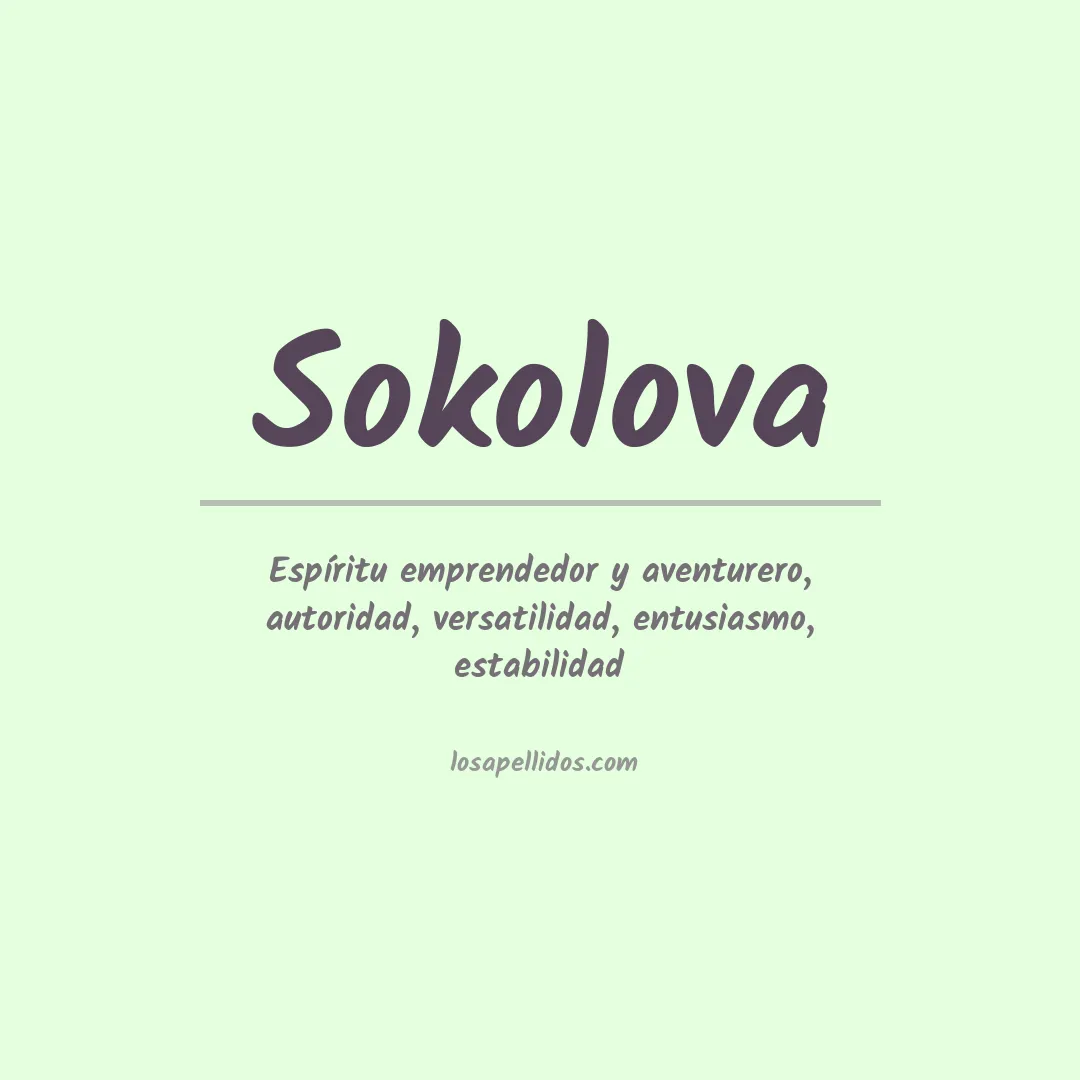 Apellido Sokolova