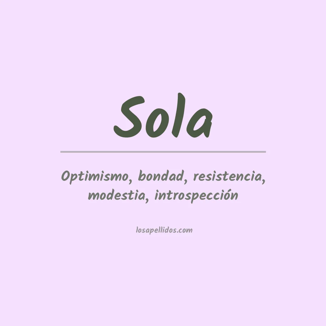 Apellido Sola
