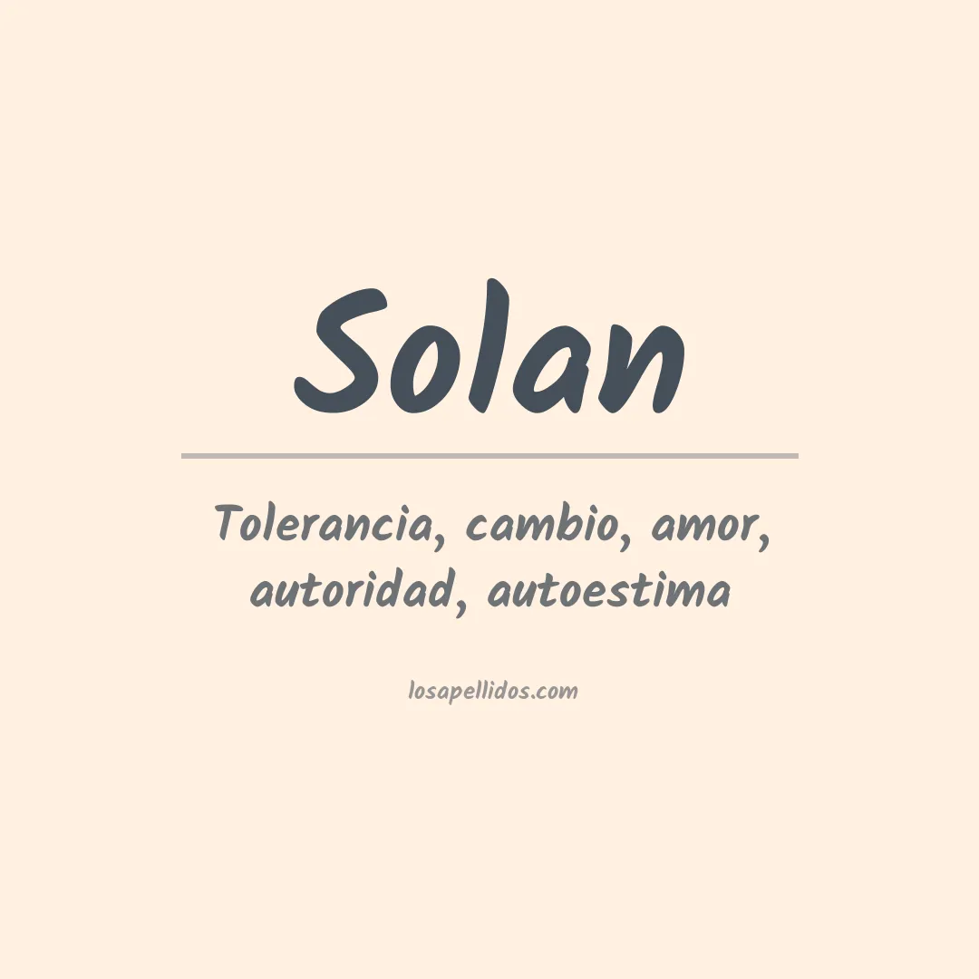 Apellido Solan