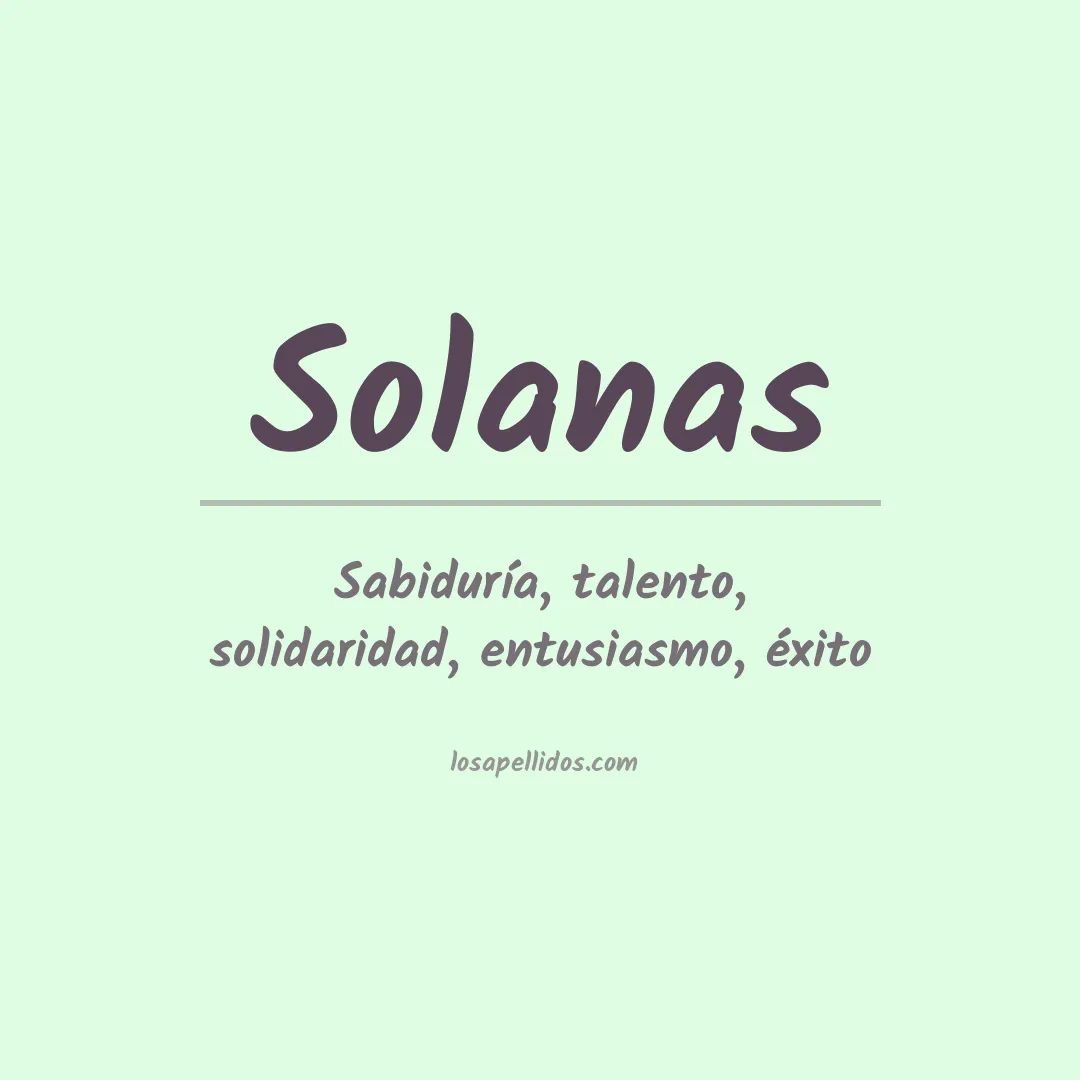 Apellido Solanas