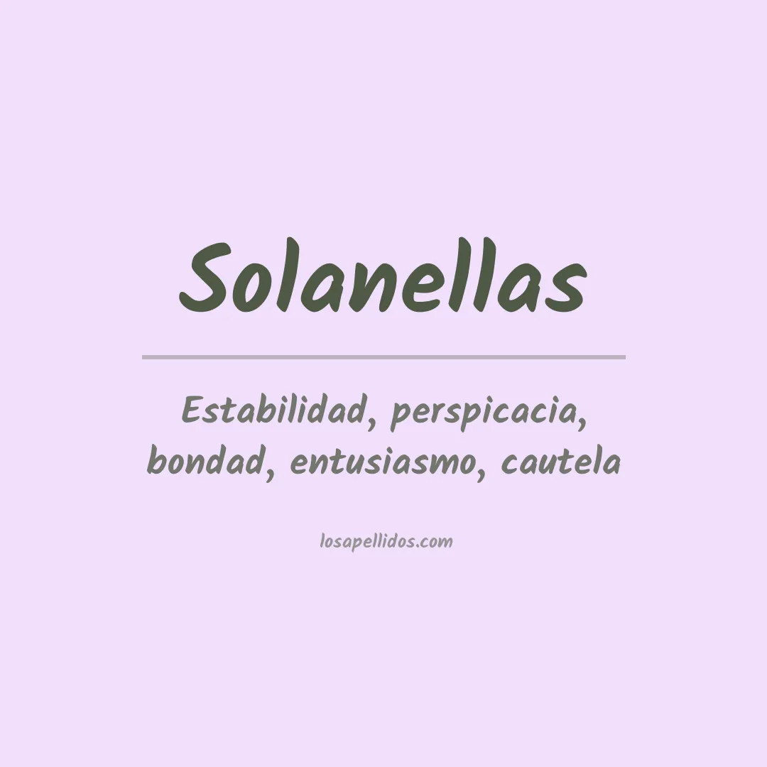 Significado del Apellido Solanellas