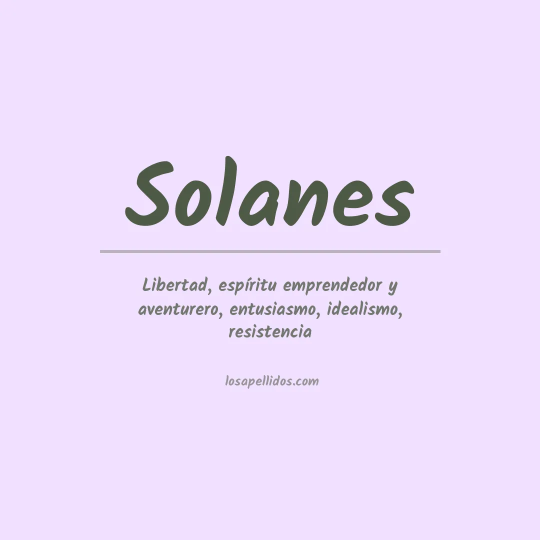 Apellido Solanes
