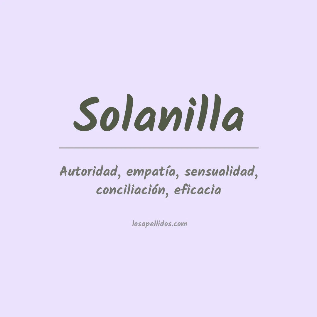 Apellido Solanilla