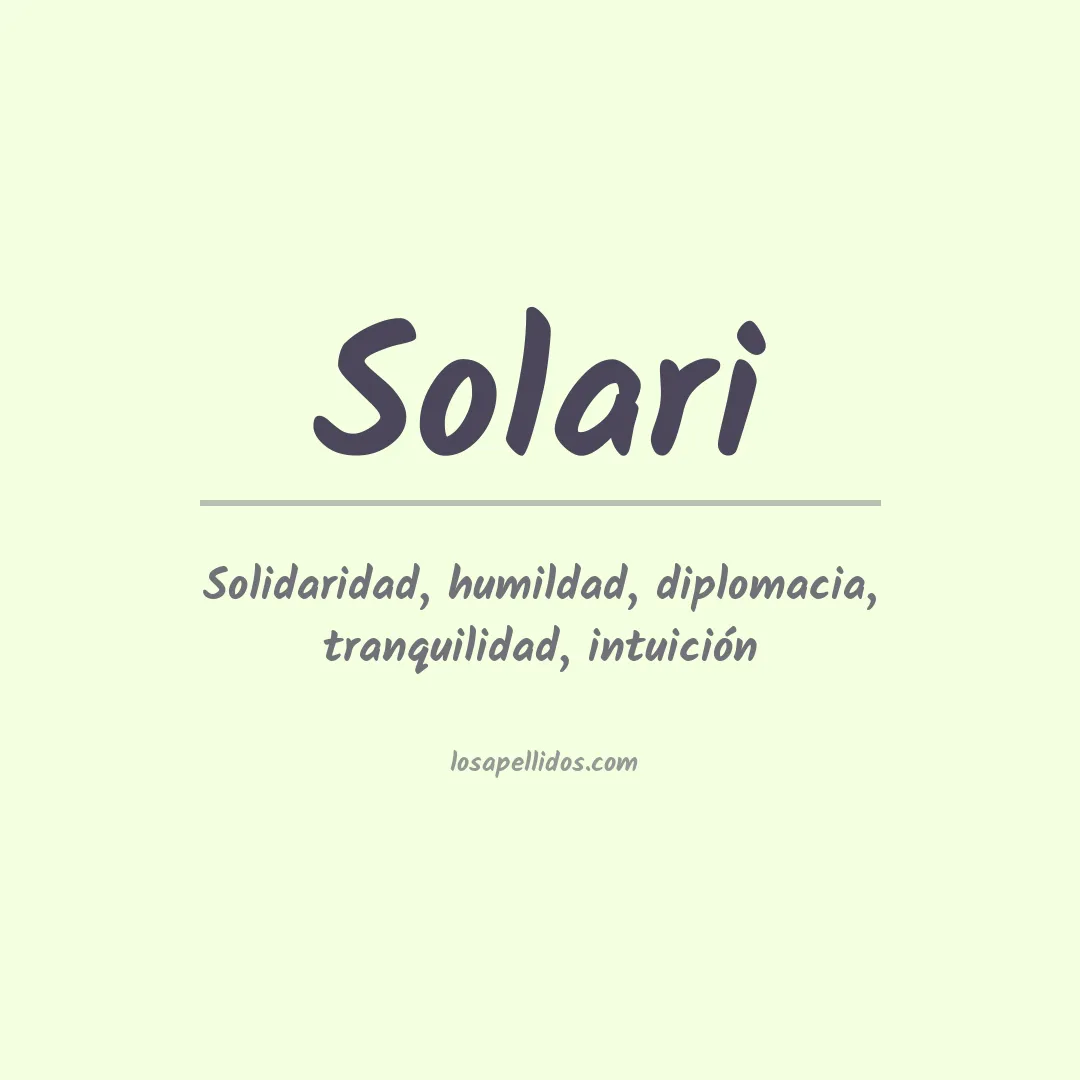Apellido Solari