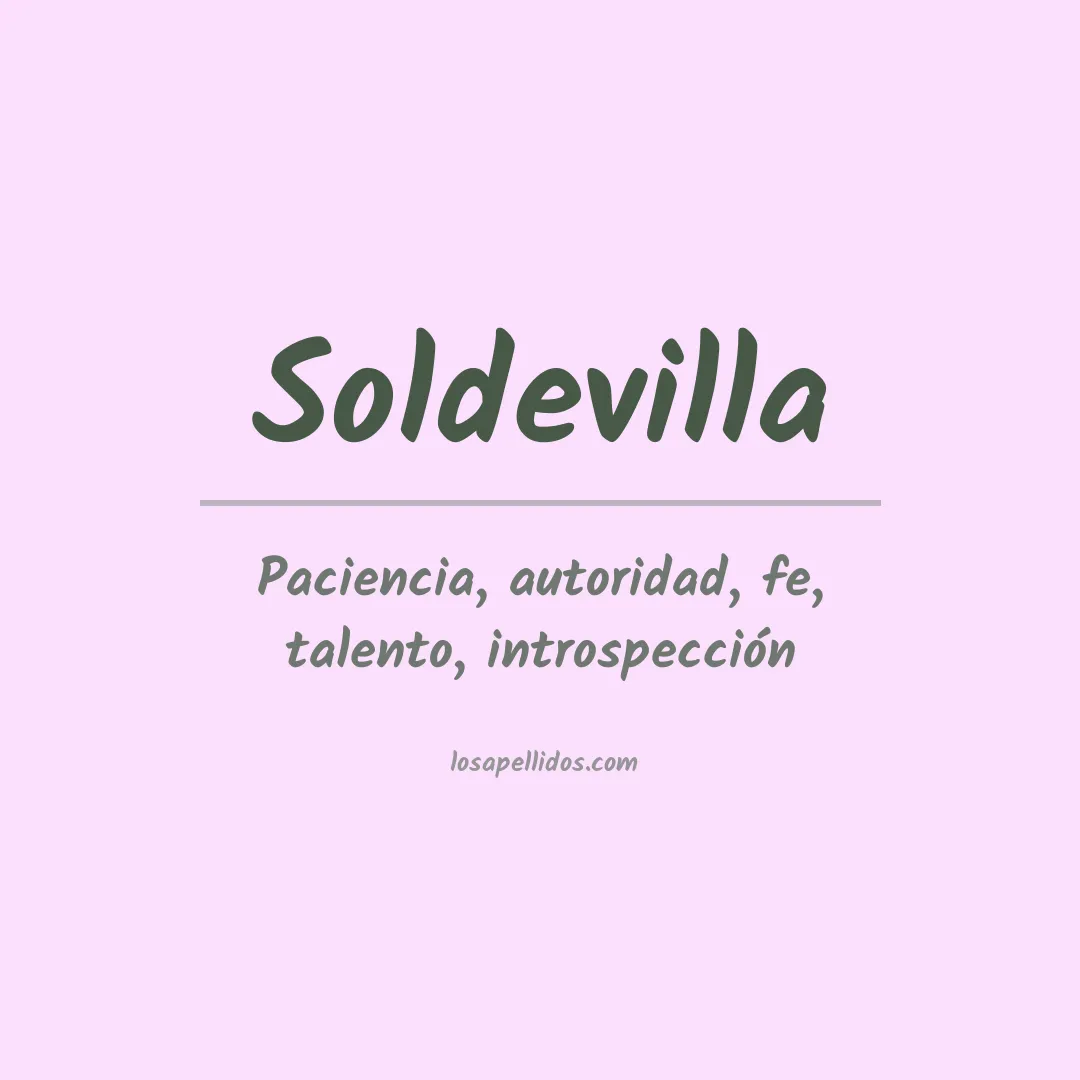 Apellido Soldevilla