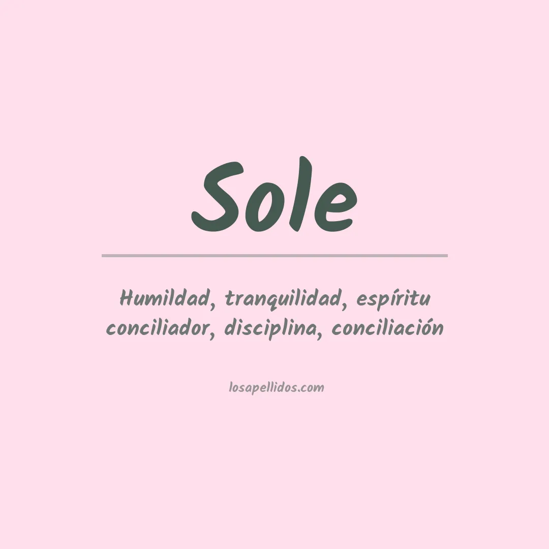 Apellido Solé