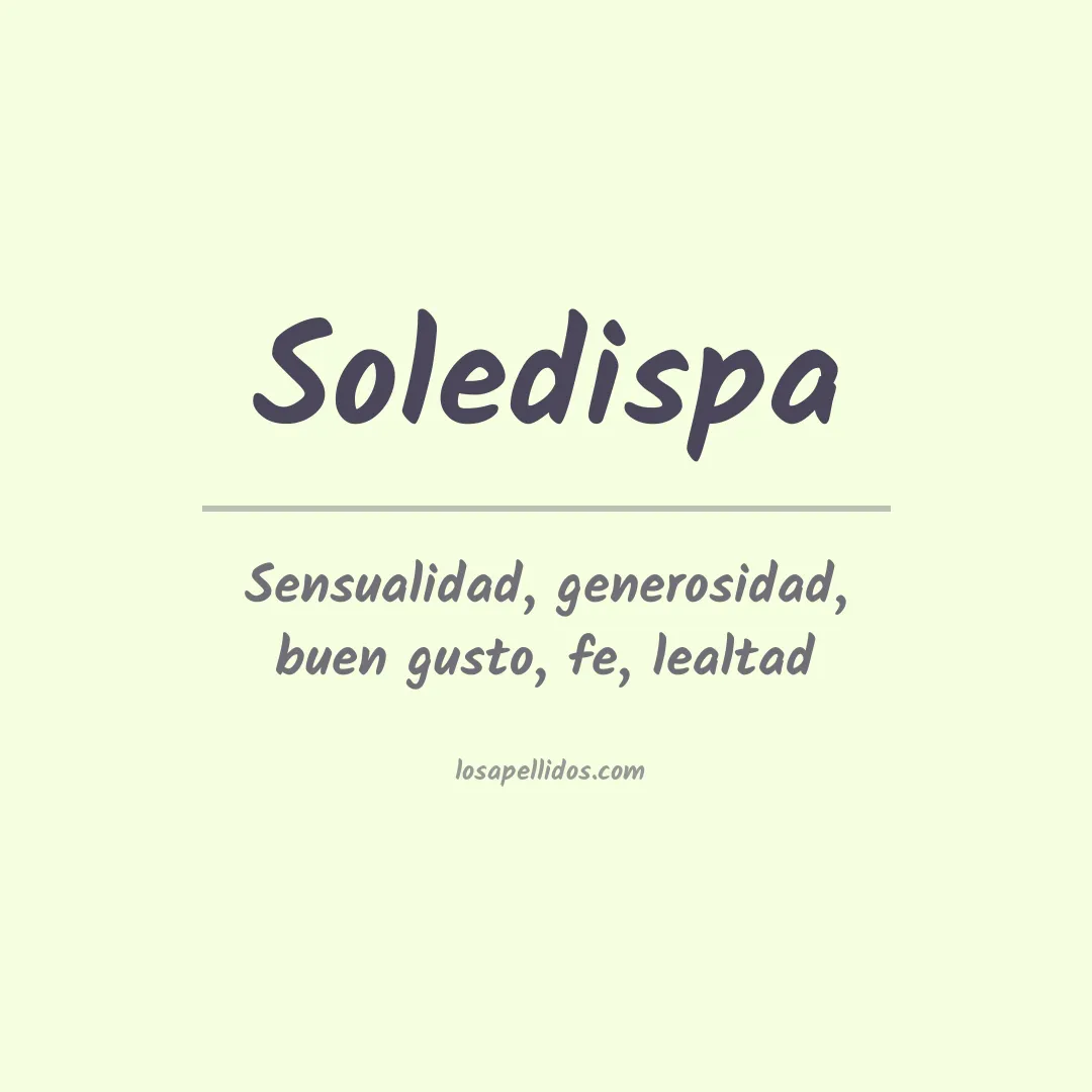 Apellido Soledispa