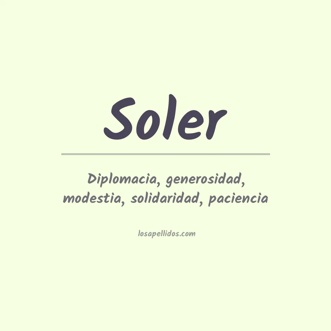 Apellido Soler