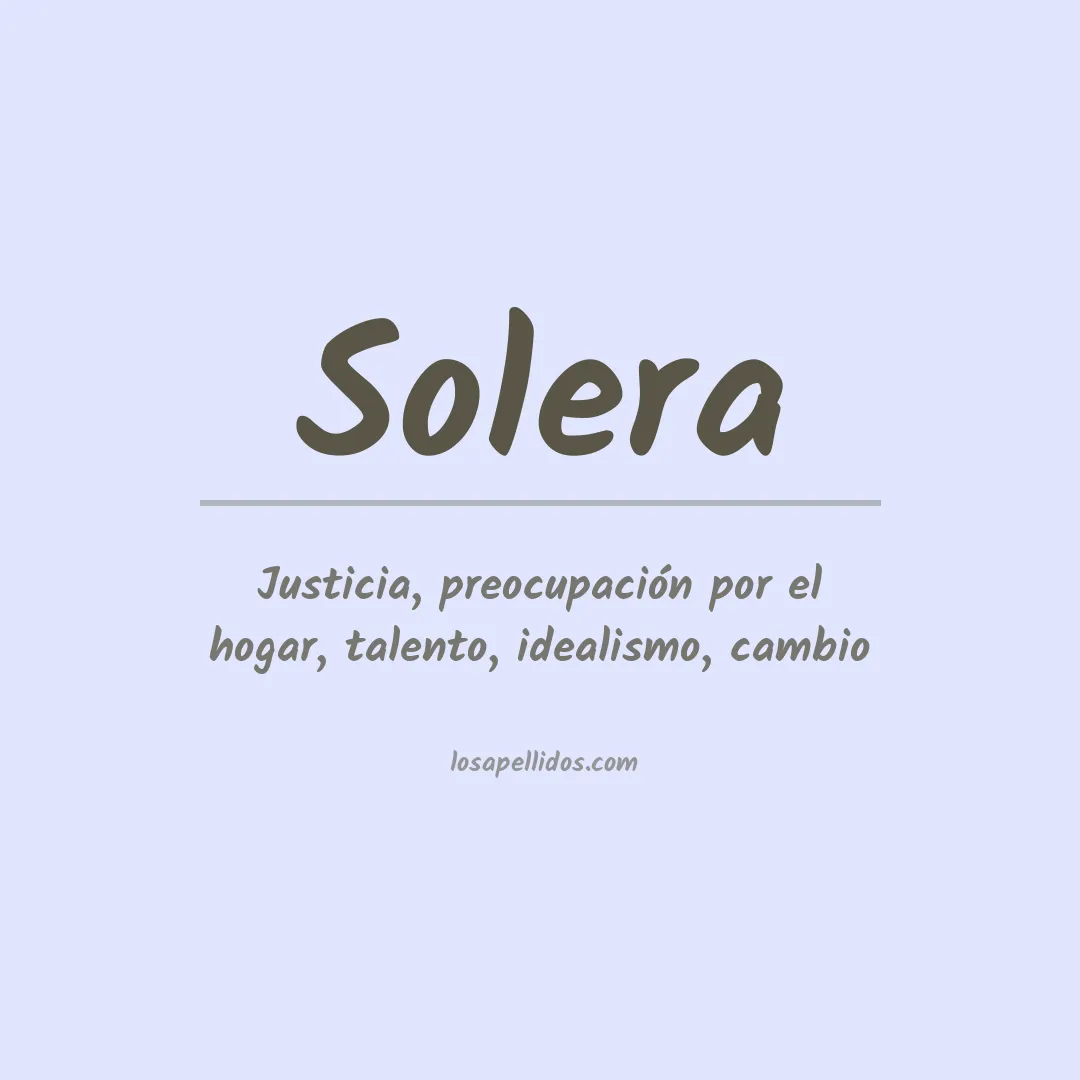 Apellido Solera