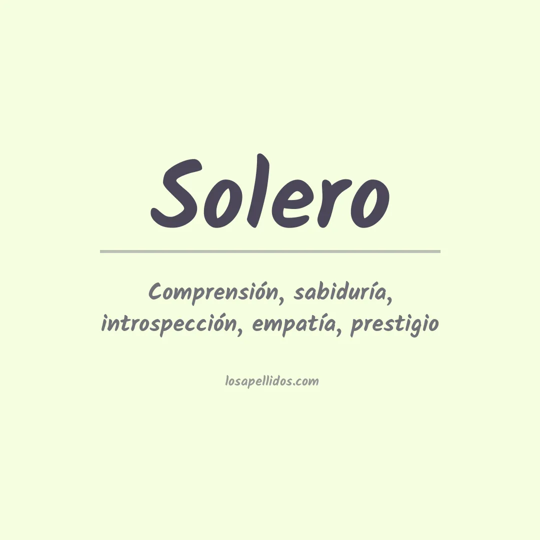 Apellido Solero