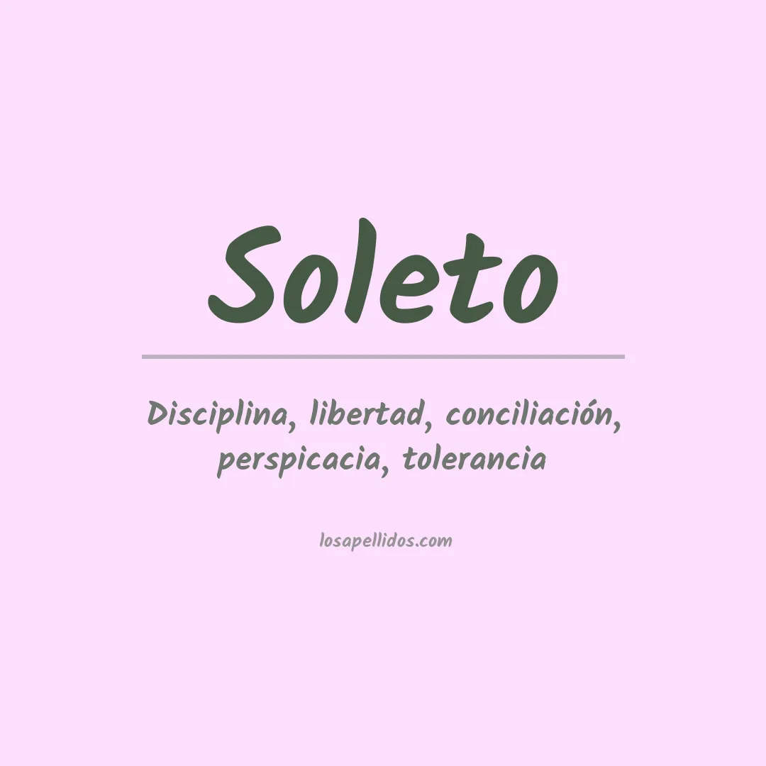 Apellido Soleto