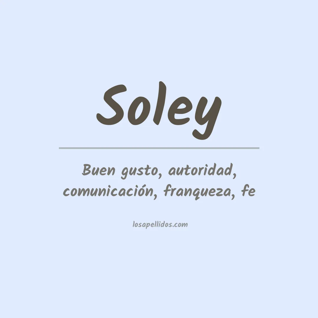Apellido Soley