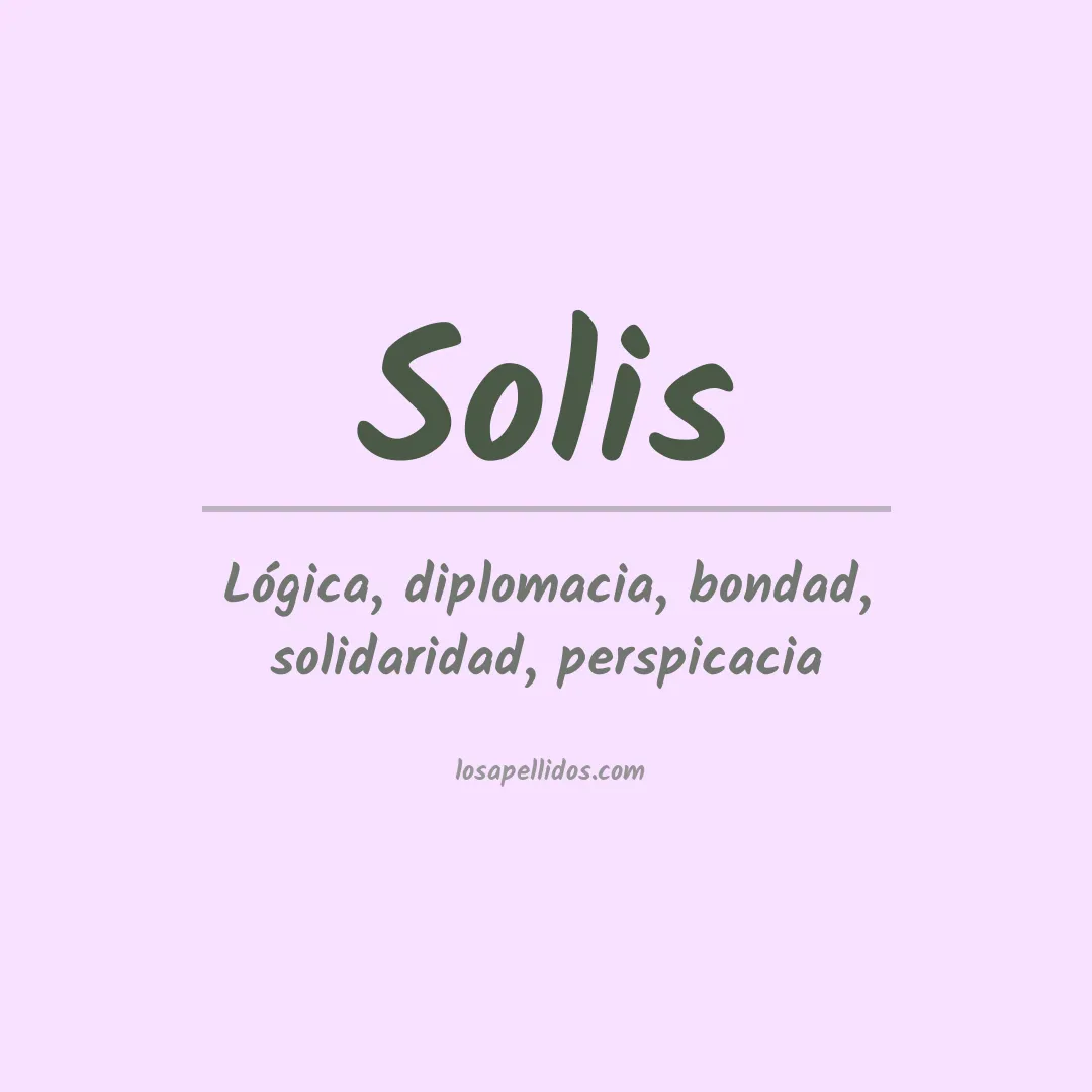 Apellido Solís