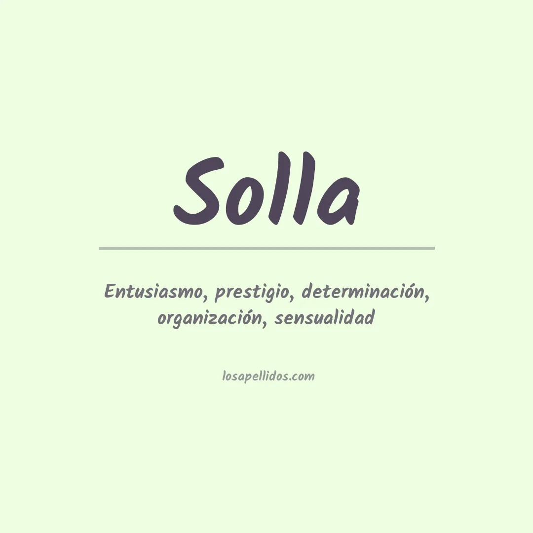 Apellido Solla
