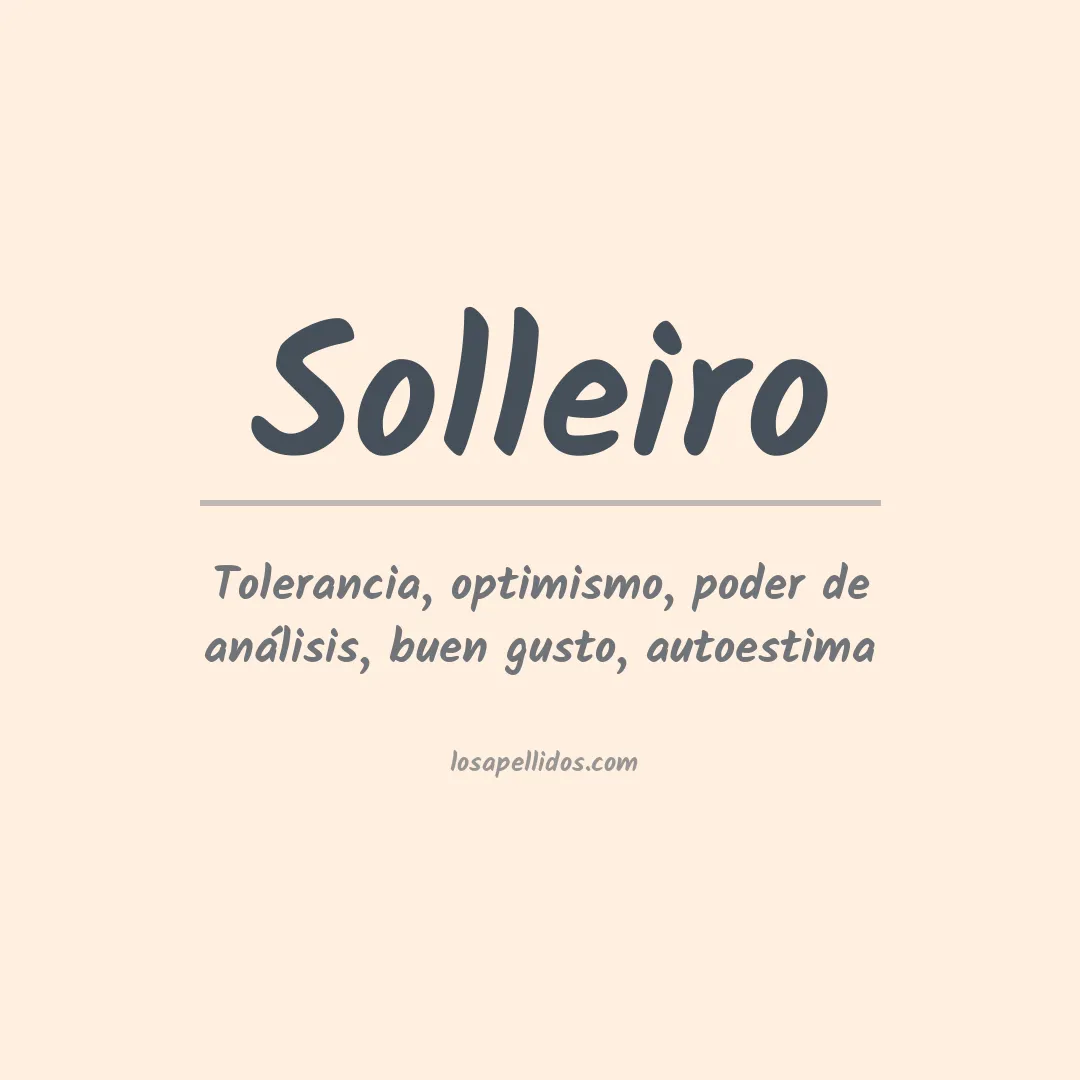 Significado del Apellido Solleiro
