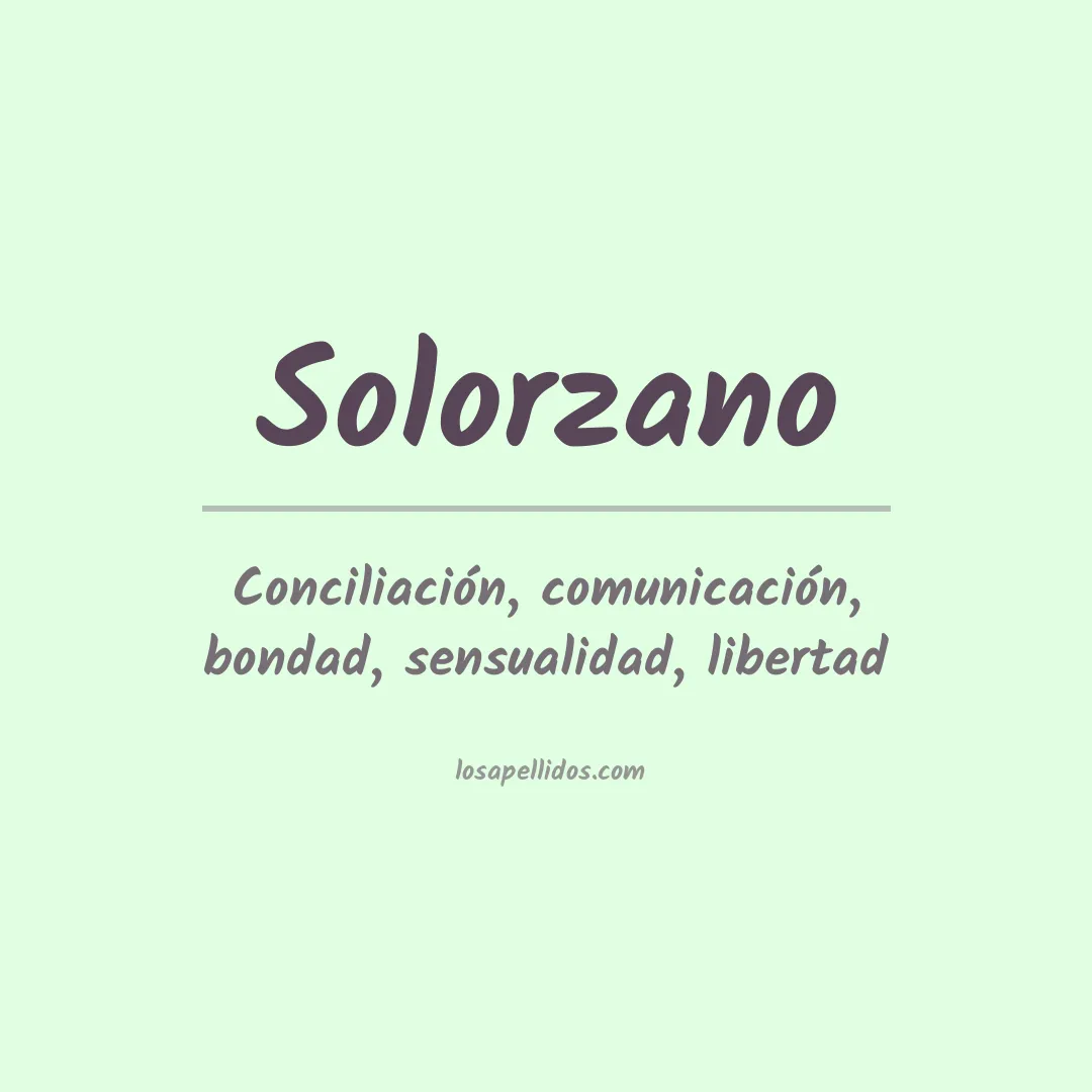 Apellido Solórzano