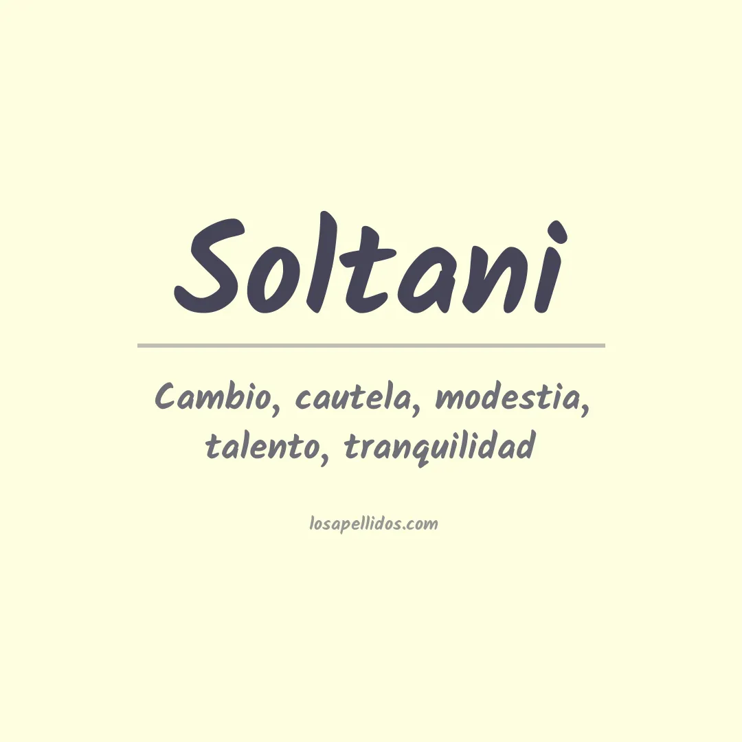 Apellido Soltani