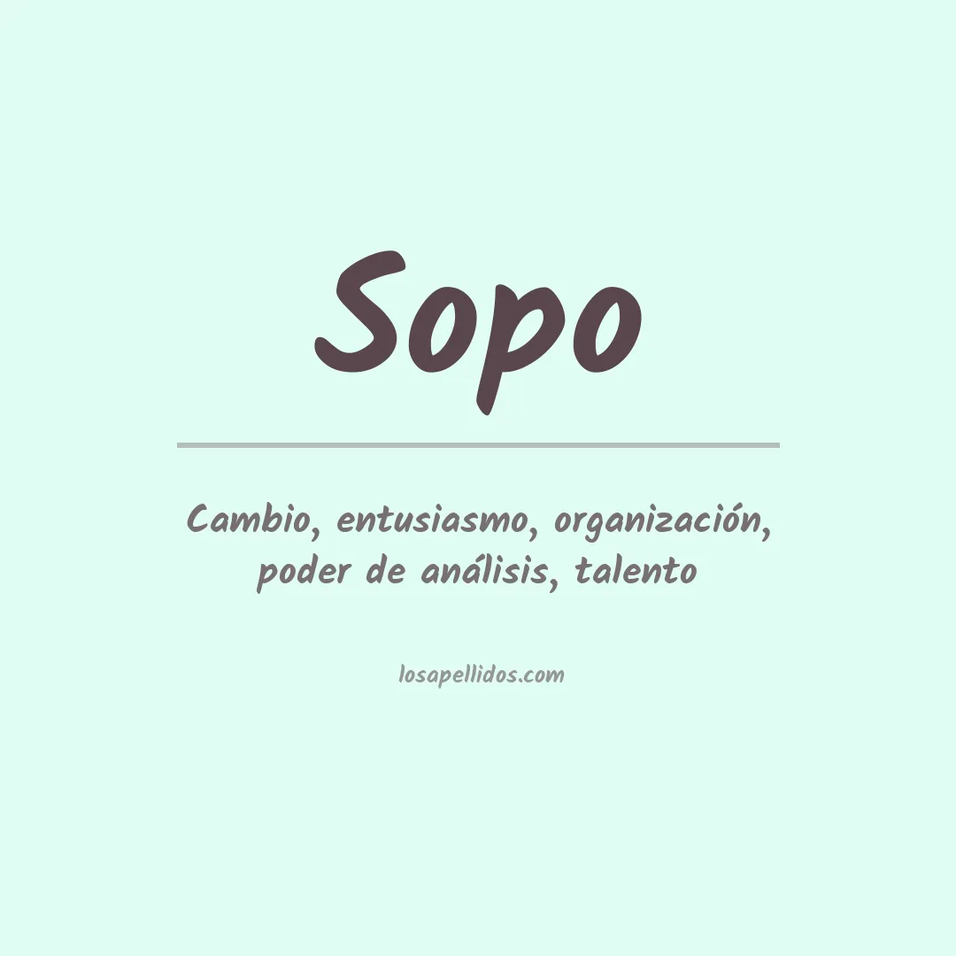 Apellido Sopo