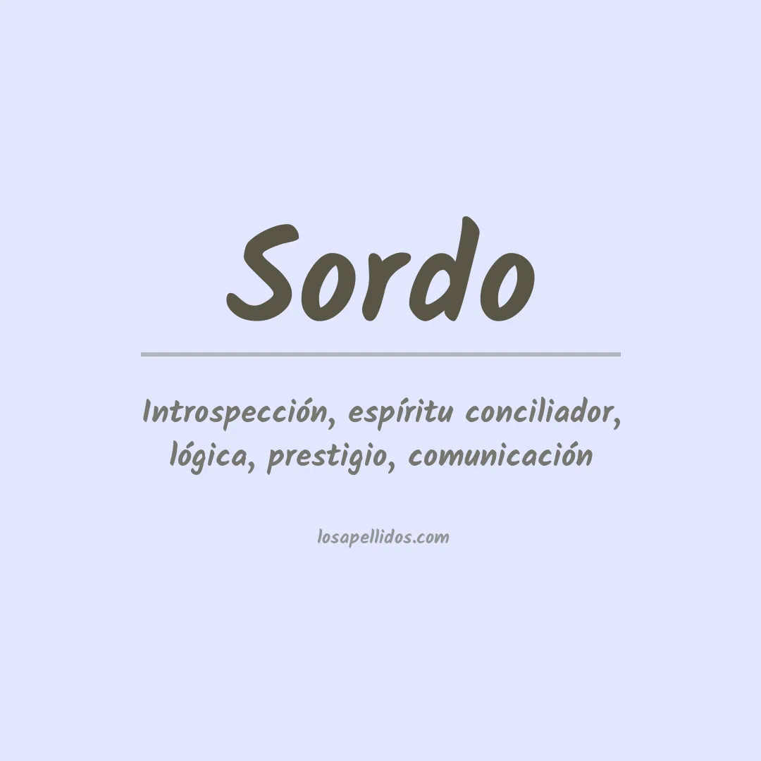 Apellido Sordo