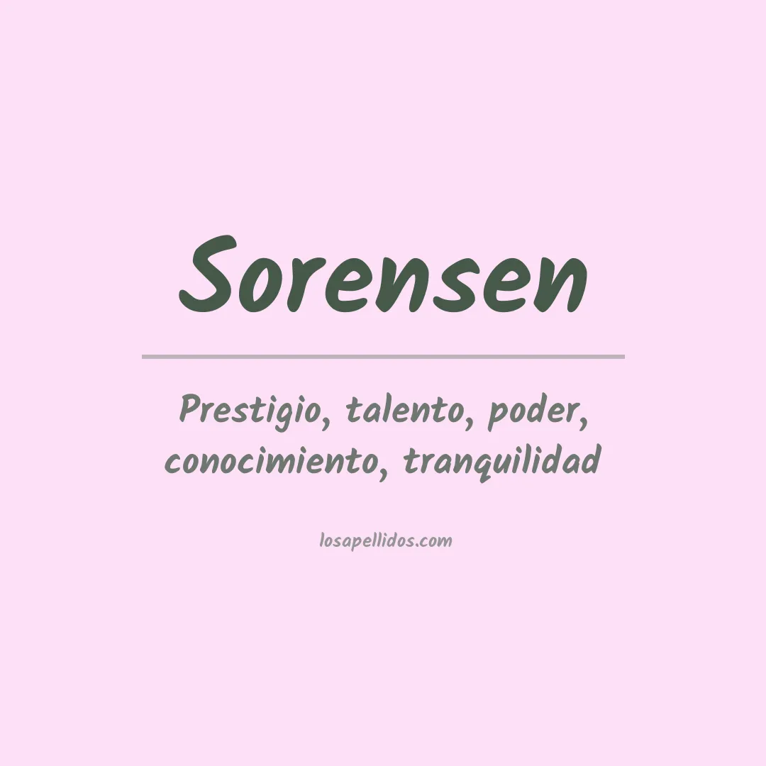 Apellido Sorensen