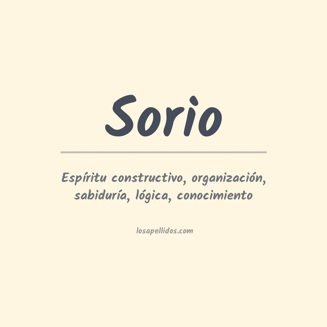 Apellido Sorio