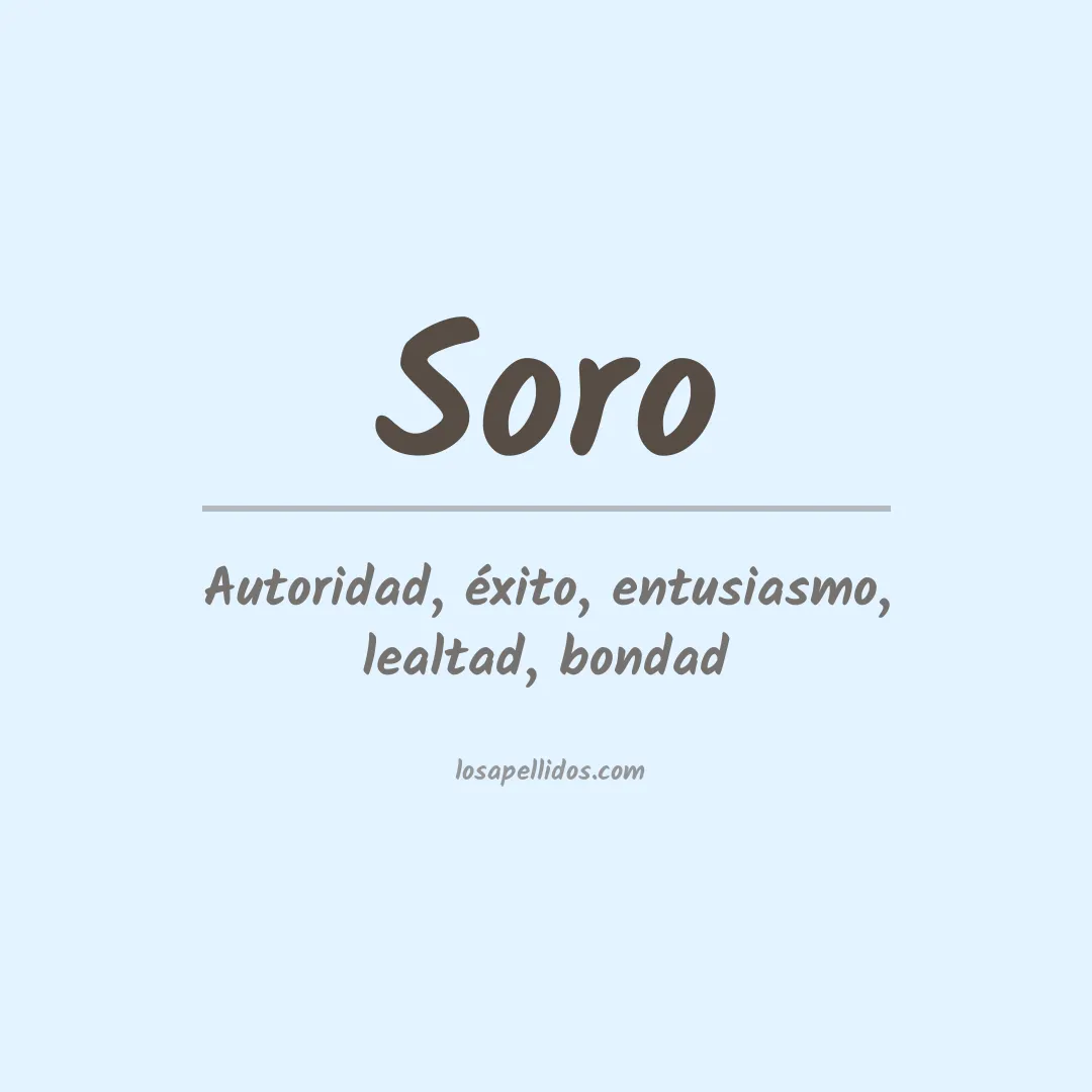 Apellido Soro