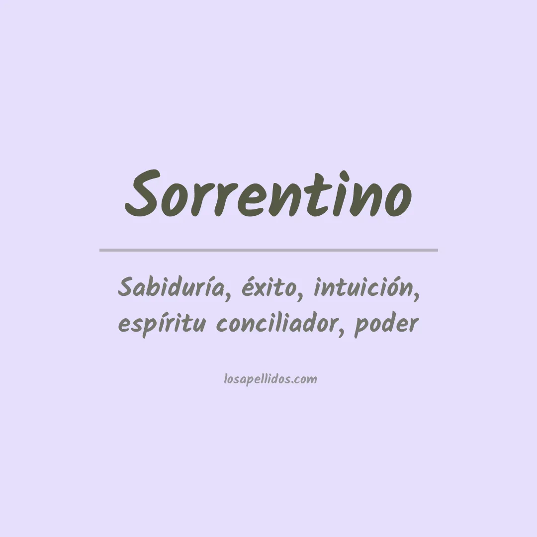 Apellido Sorrentino