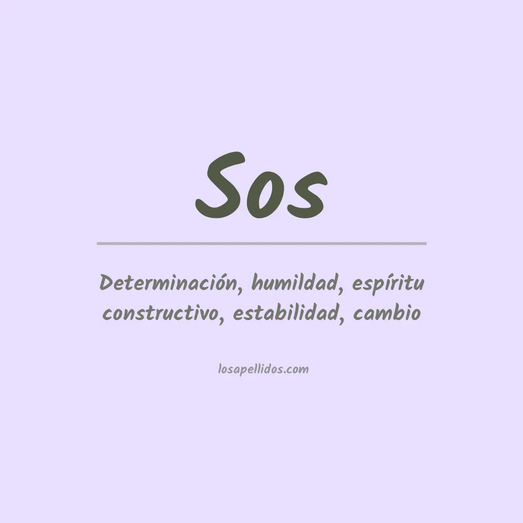 Apellido Sos